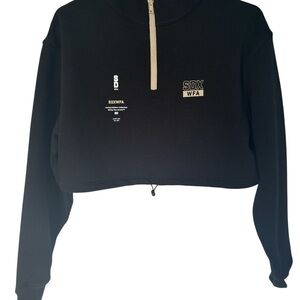 SARAH'S DAY X WHITE FOX UNDERCARD
CROPPED SWEATER BLACK